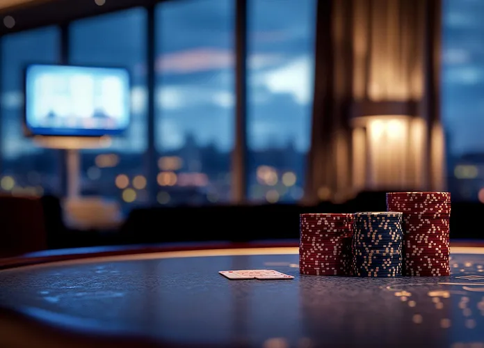 Casino Chips on Table